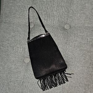 Elegant Black Fringe Women's Bag
